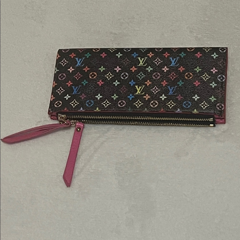 LV Fashion Black Multicolor Wallet (C)